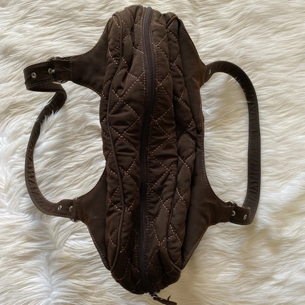 Vera Bradley Espresso Brown Quilted Oh Baby Diaper Bag Purse